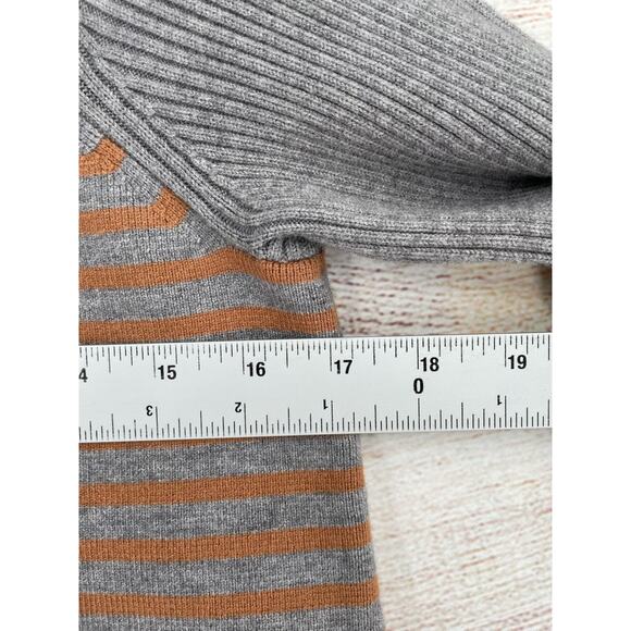 Anthropologie Striped‎ Elise Ribbed Off Shoulder Sweater Tunic Women's S Gray - Picture 8 of 9